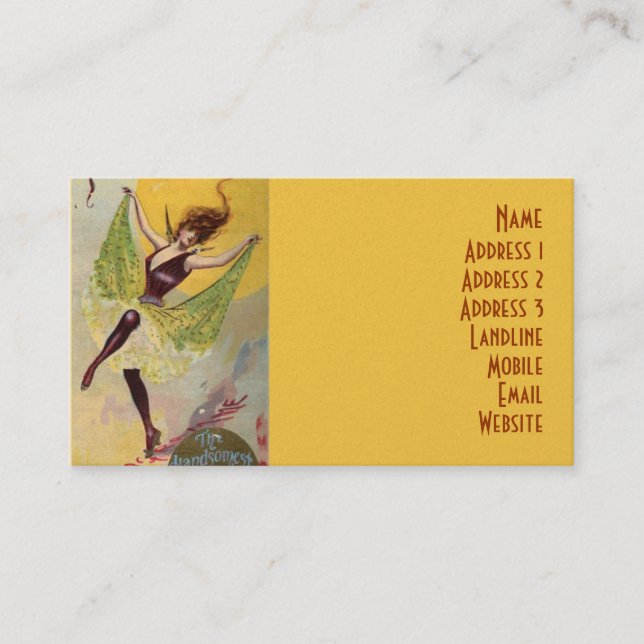 The Palace Theatre of Varieties Business Card (Front)