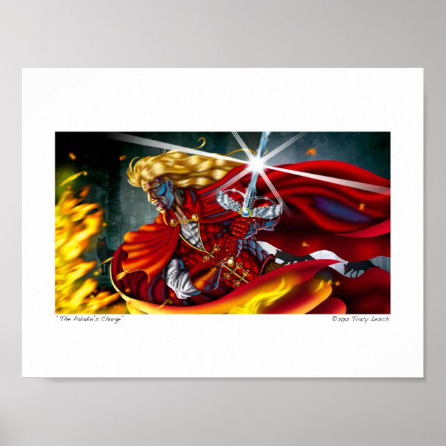 “The Paladin’s Charge” – poster by Tracy Lesch (Front)