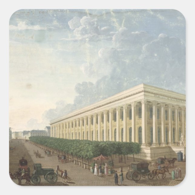 The Palais de la Bourse Square Sticker (Front)