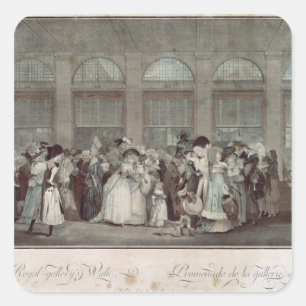 The Palais Royal Gallery's Walk, 1787 Square Sticker