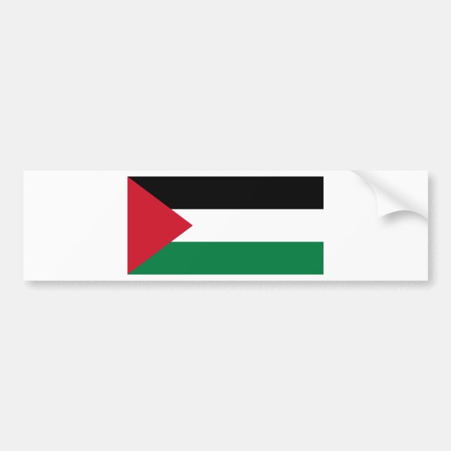 The Palestinian flag (علم فلسطين‎) Bumper Sticker (Front)