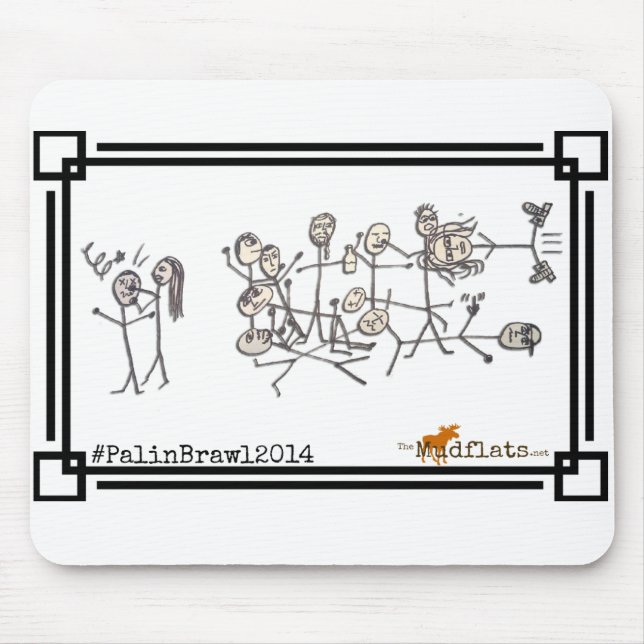 The Palin Brawl, by Jeanne Devon Mouse Mat (Front)