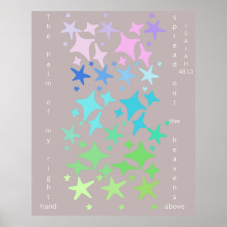 The Palm of my Right Hand Spread Out The Heavens  Poster