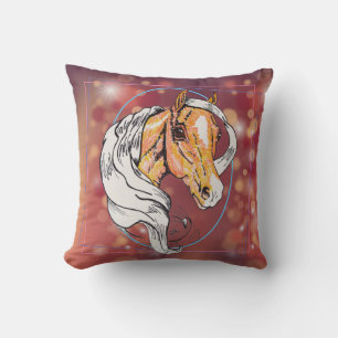 The Palomino (soft burgundy lights) Cushion