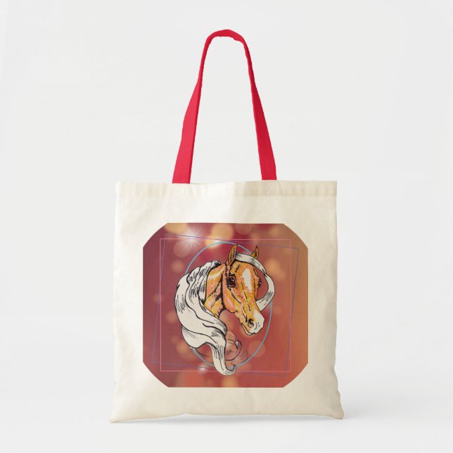 The Palomino (soft burgundy lights) Tote Bag (Front)