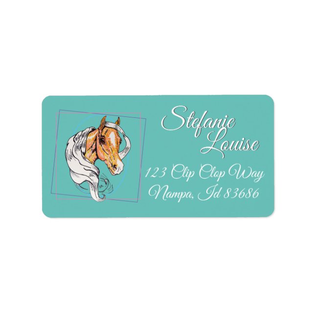 The Palomino (teal) Label (Front)