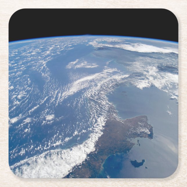 The Panama Canal. Square Paper Coaster (Front)