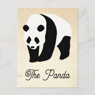 The Panda Colour Block Holiday Postcard