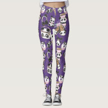 The Panda Divas Purple Leggings and Yoga Pant