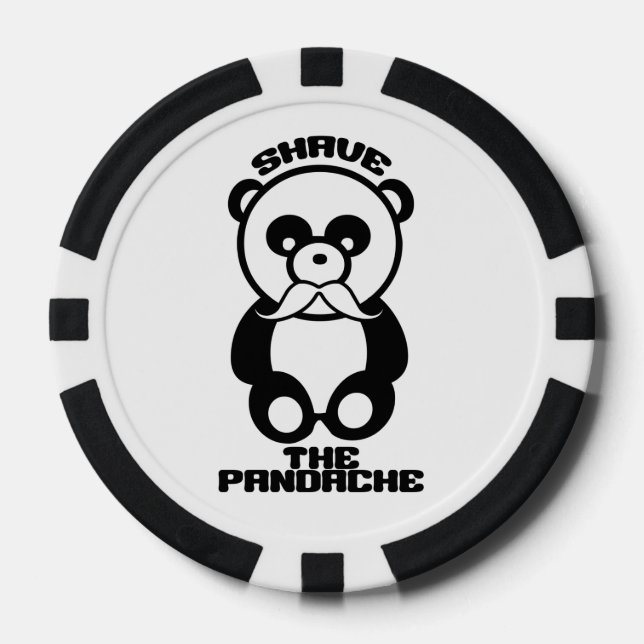The Pandache (Panda mustache) poker chips (Front)