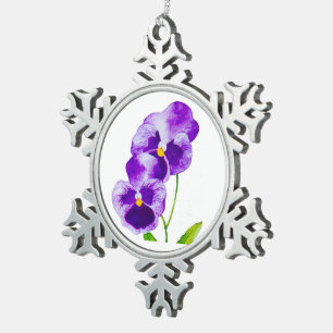 'The Pansy Party' on a Pewter Ornament (III)