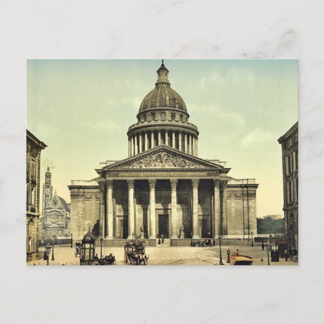 The Pantheon, Paris, France classic Photochrom Postcard (Front)