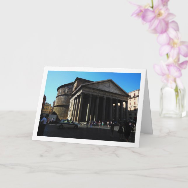 The Pantheon, Rome, Italy Card (Orchid)