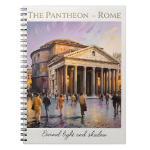 The Pantheon Rome Italy Watercolor Vintage Travel