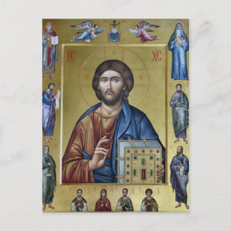 The Pantocrator and Saints Orthodox Christian Icon Postcard