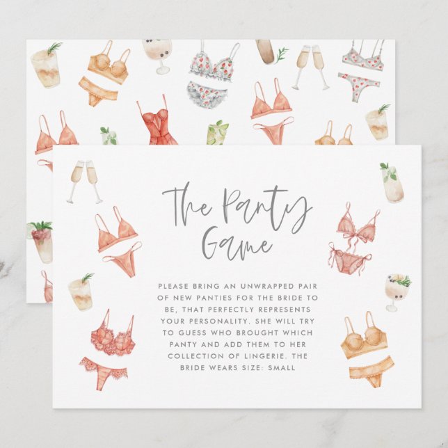 The panty game lingerie champagne cocktail (Front/Back)