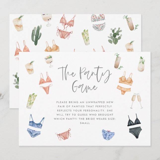 The panty game lingerie cocktail champagne (Front/Back)