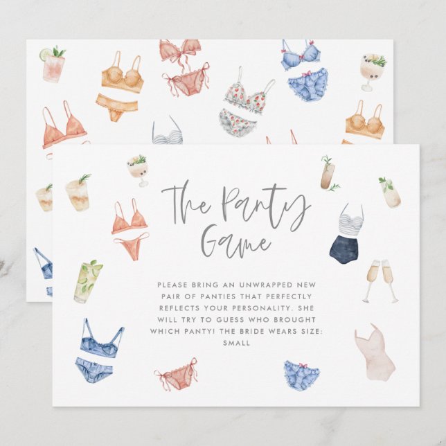 The panty game lingerie cocktail champagne (Front/Back)