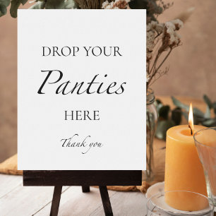 The Panty Game Sign Minimalist Bridal Shower