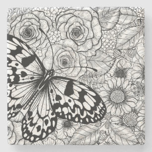 The paper kite garden stone coaster