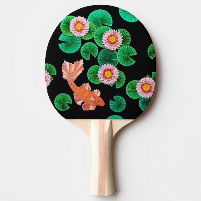 The Paper Koi Pond Ping Pong Paddle (Front)