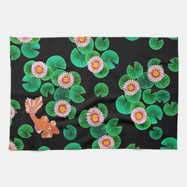The Paper Koi Pond Tea Towel (Horizontal)