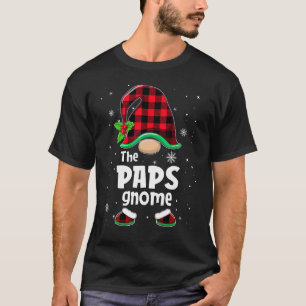 The Paps Gnome Buffalo Plaid Christmas Matching Fa T-Shirt
