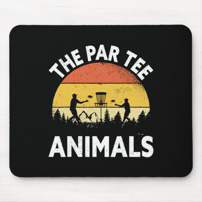The Par Tee Animals - Disc Golf Player  Mouse Mat (Front)