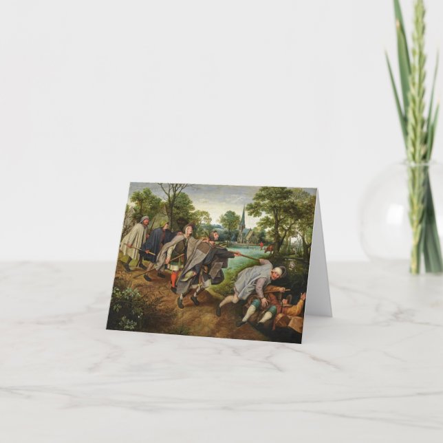 The Parable of the Blind Leading the Blind Thank You Card (Front)