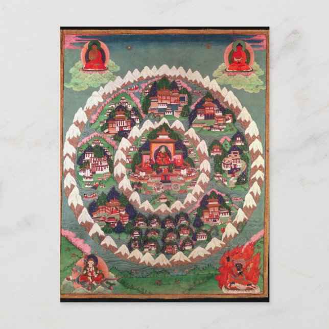 The Paradise of Shambhala, Tibetan Banner Postcard (Front)