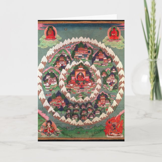The Paradise of Shambhala, Tibetan Banner Thank You Card (Front)
