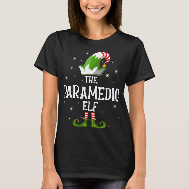 The Paramedic Elf Family Matching Christmas T-Shirt (Front)