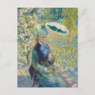 The Parasol by Renoir - Impressionist Fine Art Postcard