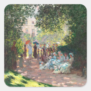 The Parc Monceau - Claude Monet Impressionism Art Square Sticker