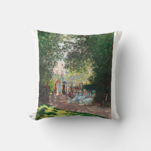 The Parc Monseau by Claude Monet Cushion