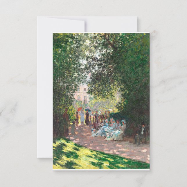 The Parc Monseau by Claude Monet Thank You Card (Front)