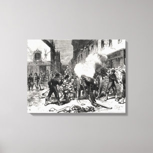 The Paris Commune: A Barricade at Issy Canvas Print