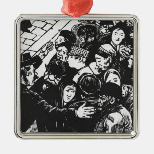 The Paris crowd, 1892 Metal Tree Decoration