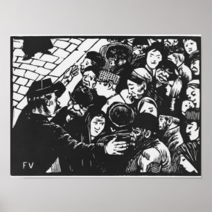 The Paris crowd, 1892 Poster