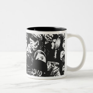 The Paris crowd, 1892 Two-Tone Coffee Mug