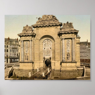 The Paris Gate, Lille, France classic Photochrom Poster