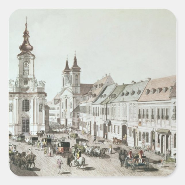 The Parish Church and Cemetery of Fauxbourg Square Sticker (Front)