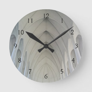 The parish church and landmarks of Reykjavik Round Clock