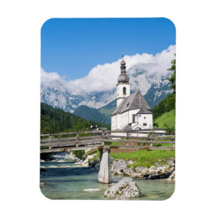 The parish church of Ramsau in Bavaria, Germany Magnet