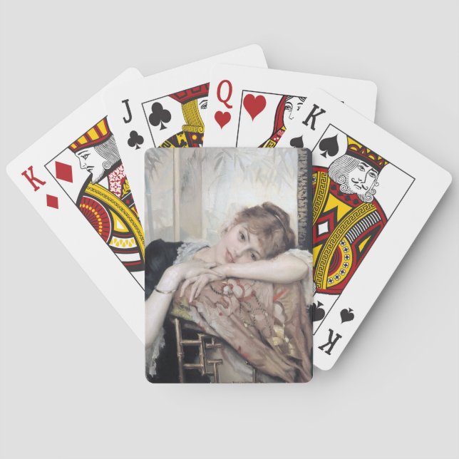 The Parisienne by Albert Edelfelt 1883 Playing Cards (Back)