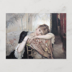 The Parisienne by Albert Edelfelt 1883 Postcard