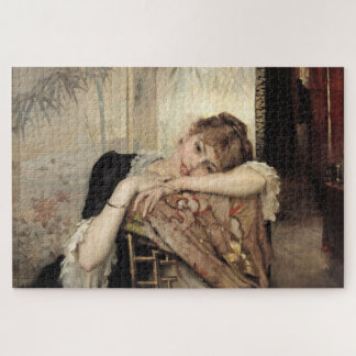 The Parisienne (Virginie) 1883 by Albert Edelfelt Jigsaw Puzzle