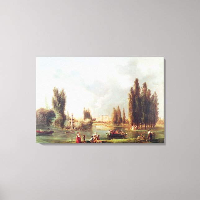 The Park and Chateau at Mereville Canvas Print (Front)