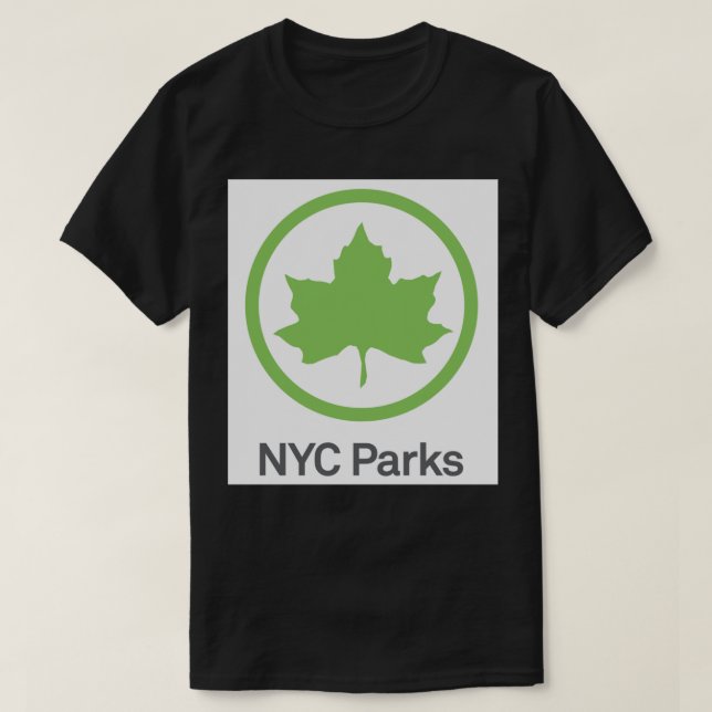 The Parks Department, NYC Sticker T-Shirt (Design Front)