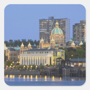 The Parliament Buliding lit up at the inner Square Sticker